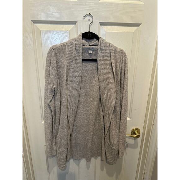 Barefoot Dreams Women's Gray CozyChic Lite Circle Cardigan Sweater Size Large - Picture 2 of 7